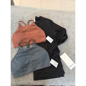 NWT Lululemon Bundle Long Sleeve top and Bras-4